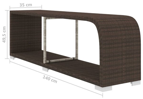 VidaXL 8 részes barna polyrattan kerti bútorszett párnákkal