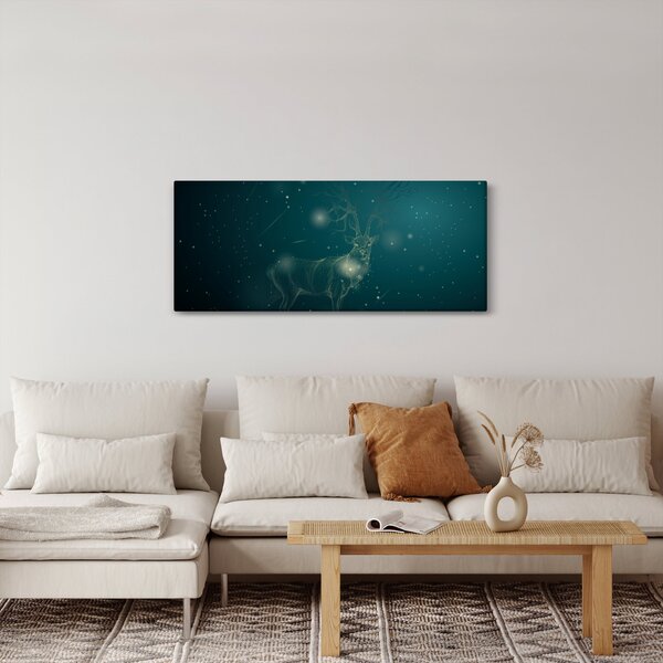 Kép - Varázslatos szarvas éjszaka (120x50 cm)