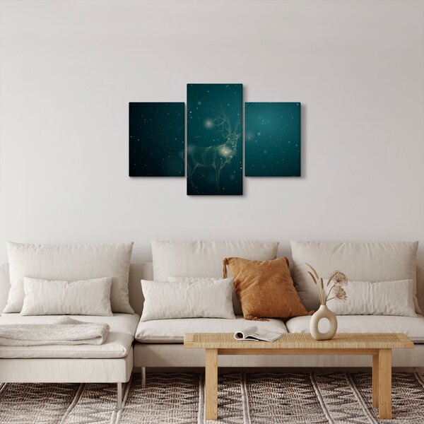 Kép - Varázslatos szarvas éjszaka (90x60 cm)