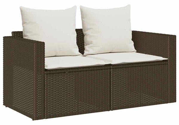 VidaXL 5 részes polyrattan kerti kanapé garnitúra párnákkal stackable