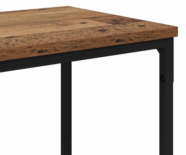 Konzolasztal polcokkal Öreg fa 160 x 30 x 75 cm Faanyag