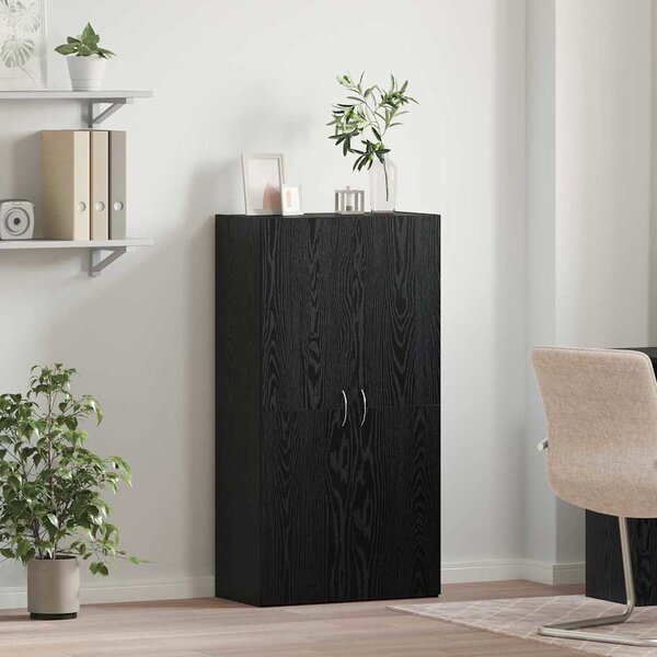 Irodai szekrény polcokkal Musta tammi 60 x 32 x 115 cm Faanyag