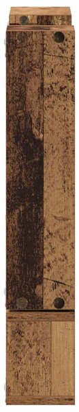 Falpolc Falra szerelhető tárolóval Öreg fa 96 x 12 x 64 cm