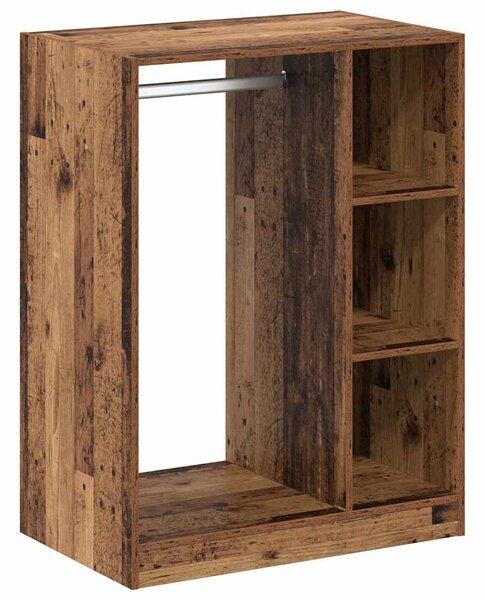 Ruhásszekrény polcokkal Régi fa 77 x 48 x 102 cm Faanyag
