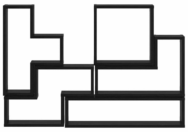 Fal Cube polcokkal Egyéb Musta tammi 96 x 12 x 64 cm Faanyag