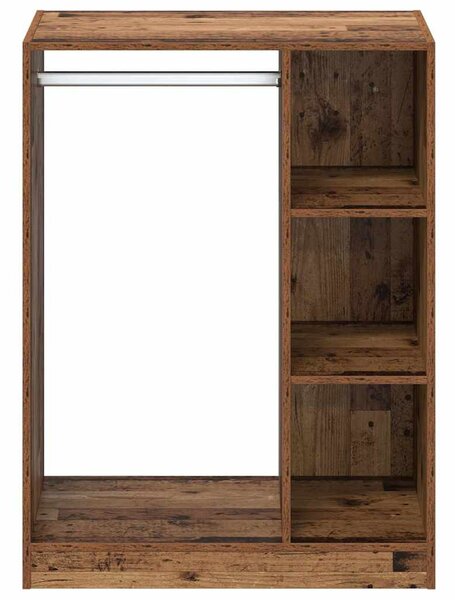 Ruhásszekrény polcokkal Régi fa 77 x 48 x 102 cm Faanyag