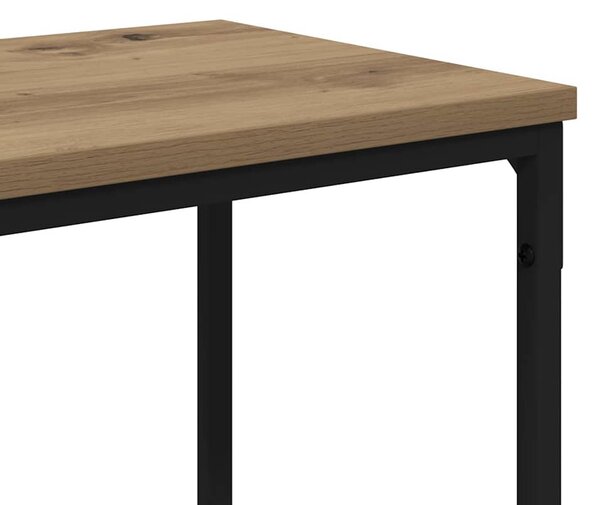 Konzolasztal polcokkal Artisan tölgy 180 x 30 x 75 cm Faanyag