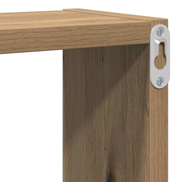 Fal Cube polcokkal Egyéb kézműves tölgy 96 x 12 x 64 cm Faanyag