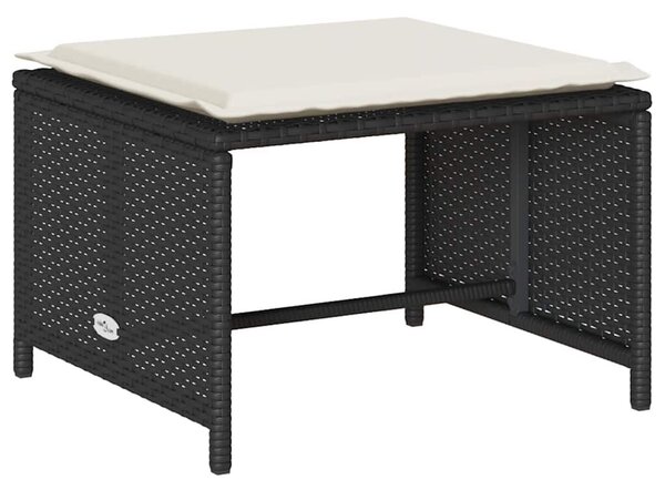 VidaXL 5 részes polyrattan kerti kanapé garnitúra párnákkal stackable