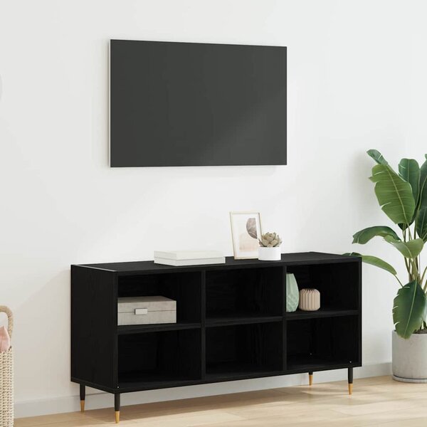 TV szekrény Fekete tölgy 103,5 x 30 x 50 cm Faanyag