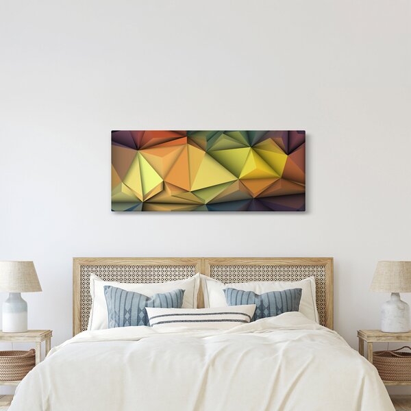 Kép - Sokszögű 3D absztrakció (120x50 cm)