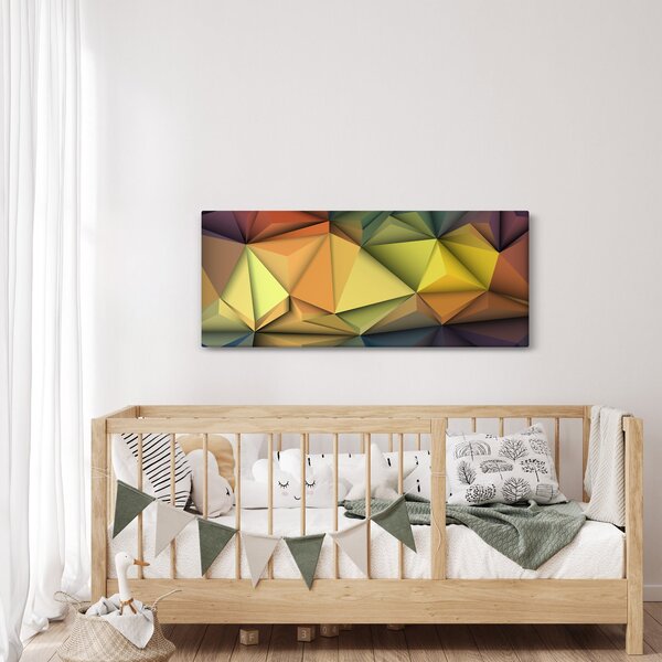 Kép - Sokszögű 3D absztrakció (120x50 cm)