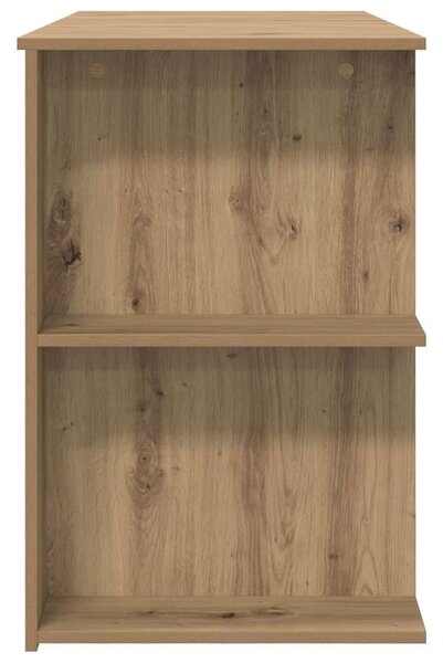 Asztal polcokkal kézműves tölgy 140 x 50 x 75 cm Faanyag