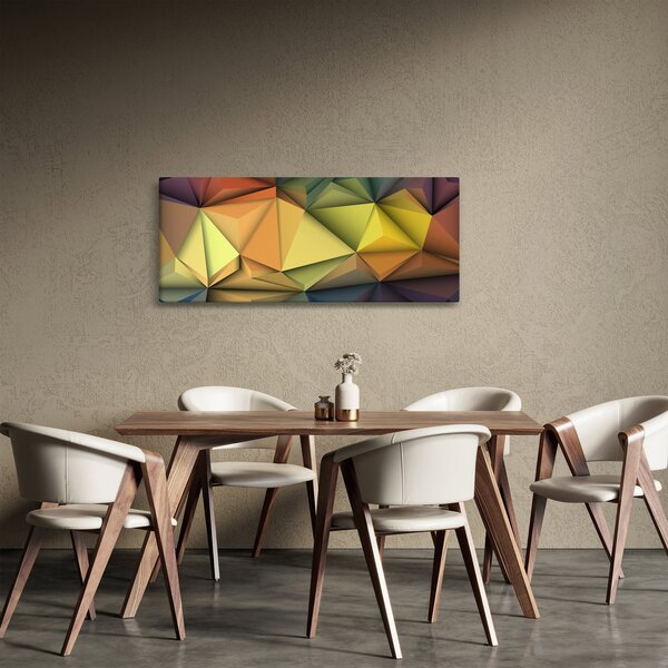 Kép - Sokszögű 3D absztrakció (120x50 cm)