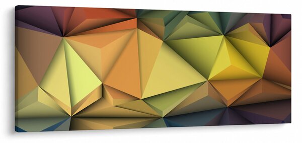 Kép - Sokszögű 3D absztrakció (120x50 cm)