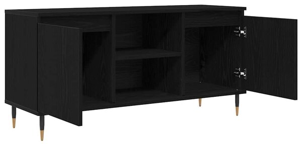 TV szekrény 104 x 35 x 50 cm Fekete tölgy Szerelt Fa