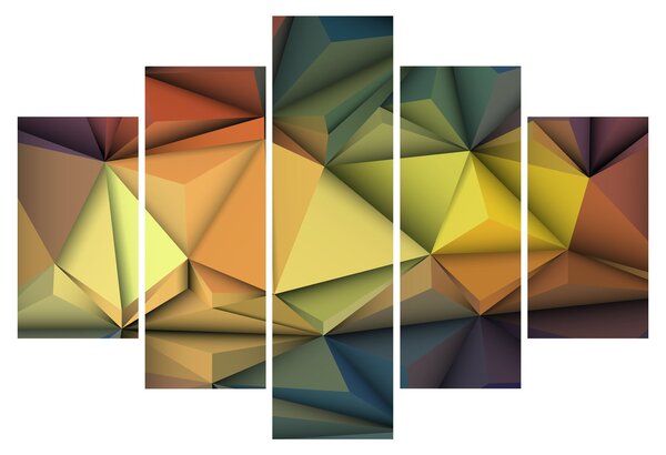 Kép - Sokszögű 3D absztrakció (150x105 cm)