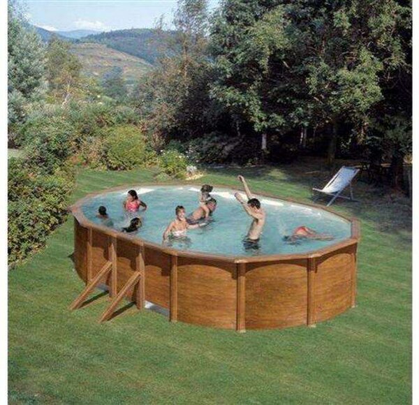 Pontaqua Wood Ovális Medence - 6,1x3,75x1,2m