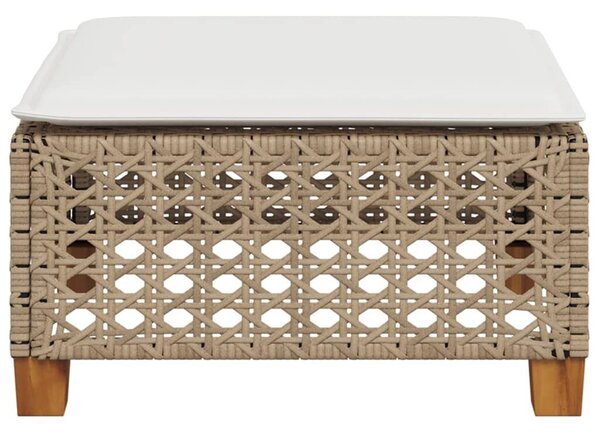 VidaXL szürke polyrattan kerti ülőke párnával 63,5 x 56 x 32 cm