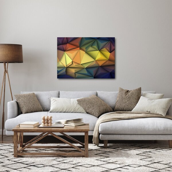 Kép - Sokszögű 3D absztrakció (70x50 cm)