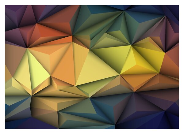 Kép - Sokszögű 3D absztrakció (70x50 cm)