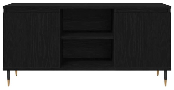 TV szekrény 104 x 35 x 50 cm Fekete tölgy Szerelt Fa