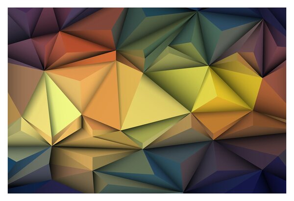 Kép - Sokszögű 3D absztrakció (90x60 cm)