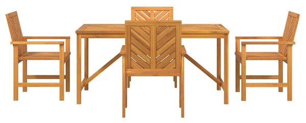 VidaXL Kert étkező szett 5 pcs Barna 150 x 90 x 74 cm tömör akácfa