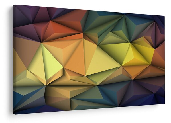 Kép - Sokszögű 3D absztrakció (90x60 cm)