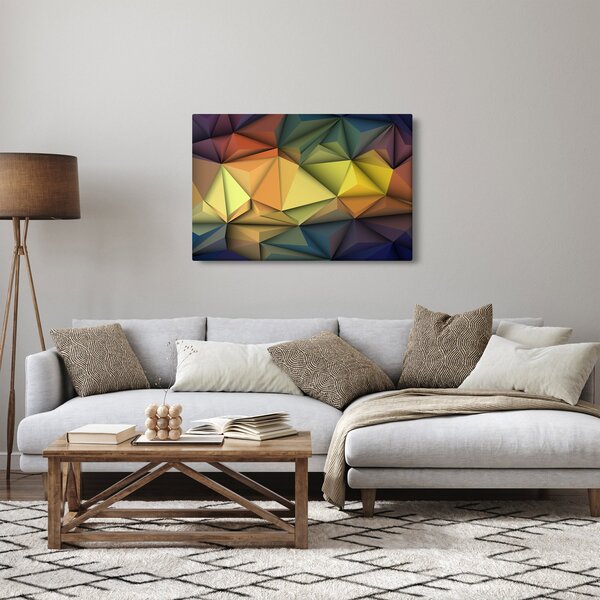 Kép - Sokszögű 3D absztrakció (90x60 cm)