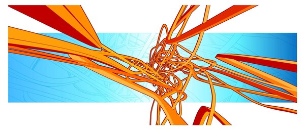 Kép - Összefonódó vonalak, absztrakciók (120x50 cm)