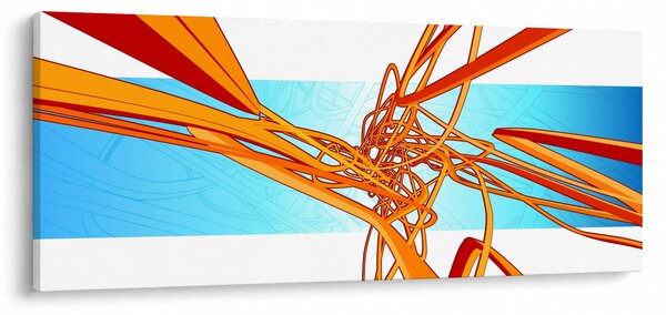 Kép - Összefonódó vonalak, absztrakciók (120x50 cm)