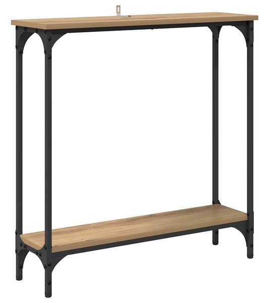 Konzolasztal polcokkal Artisan tölgy 75 x 22,5 x 75 cm Faanyag