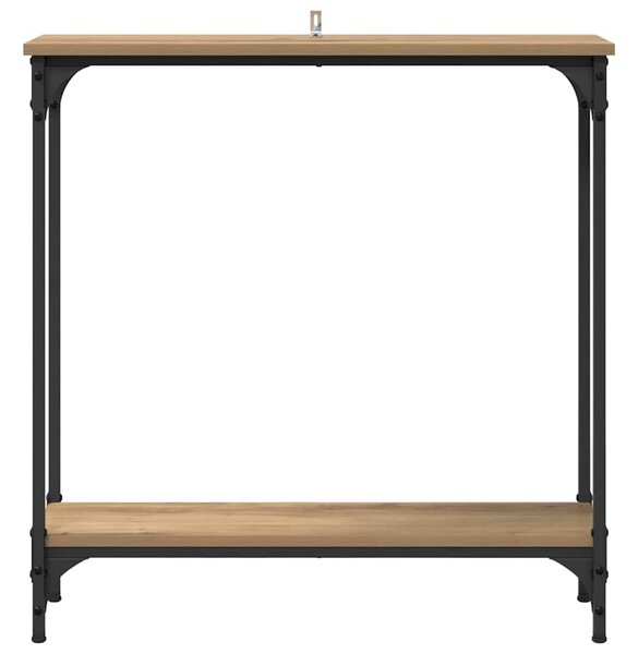Konzolasztal polcokkal Artisan tölgy 75 x 22,5 x 75 cm Faanyag