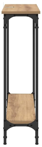 Konzolasztal polcokkal Artisan tölgy 75 x 22,5 x 75 cm Faanyag