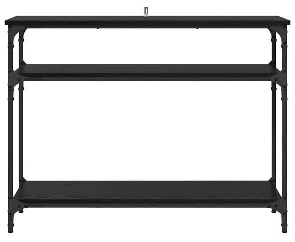 Konzolasztal Fekete tölgy 100 x 29 x 75 cm Szerelt Fa
