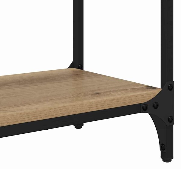 Konzolasztal polcokkal Artisan tölgy 75 x 29 x 75 cm Faanyag