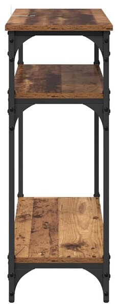 Konzolasztal polcokkal Öreg fa 75 x 29 x 75 cm Faanyag