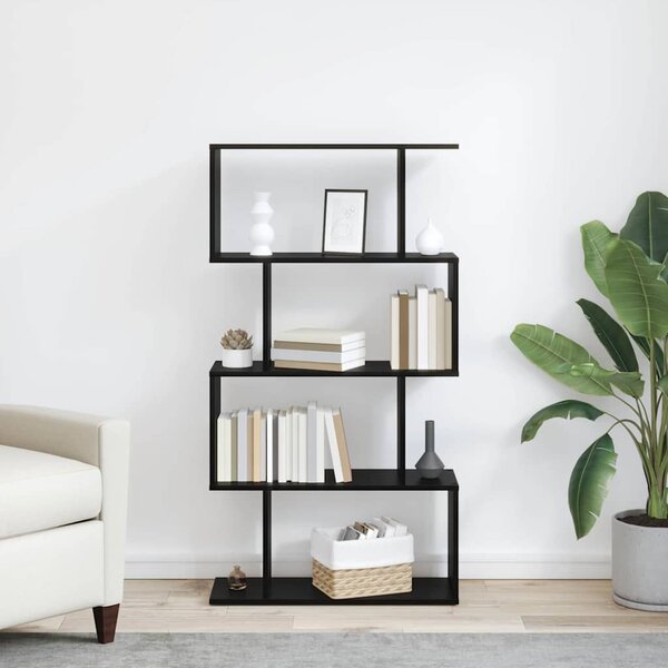 Könyvespolc Fekete 70 x 24 x 129 cm Faanyag