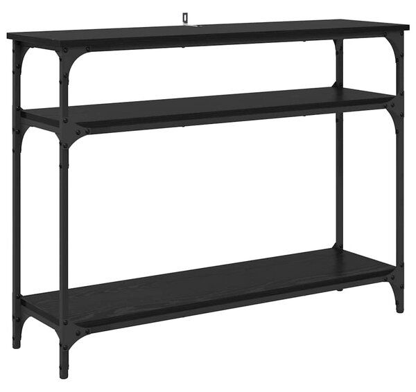 Konzolasztal Fekete tölgy 100 x 29 x 75 cm Szerelt Fa