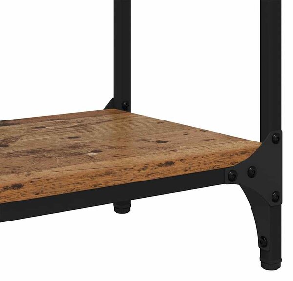 Konzolasztal polcokkal Öreg fa 100 x 29 x 75 cm Faanyag