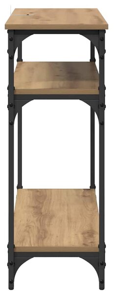 Konzolasztal polcokkal Artisan tölgy 75 x 29 x 75 cm Faanyag