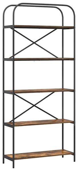 Könyvespolc Füstölt tölgy 80 x 30 x 183 cm Faanyag