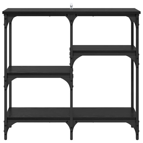 Polcokkal tárolóval Musta tammi 80 x 29 x 75 cm Faanyag