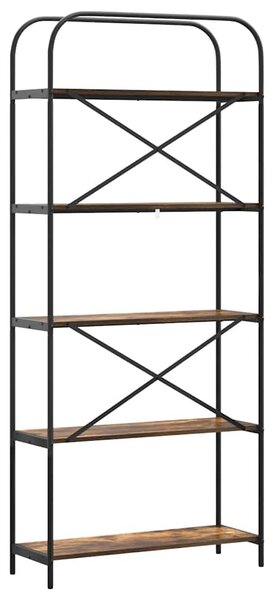 Könyvespolc Füstölt tölgy 80 x 30 x 183 cm Faanyag