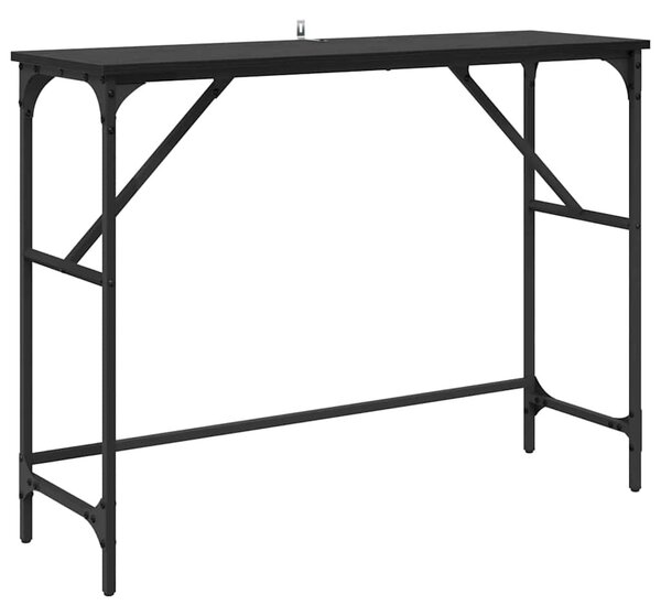 Konzolasztal Fekete tölgy 100 x 32 x 75 cm Faanyag