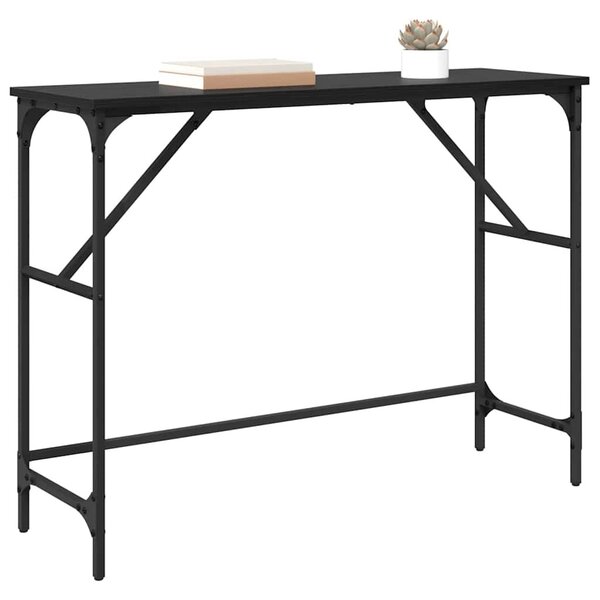 Konzolasztal Fekete tölgy 100 x 32 x 75 cm Faanyag