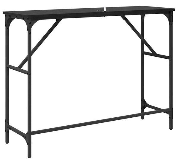 Konzolasztal Fekete tölgy 100 x 32 x 75 cm Faanyag