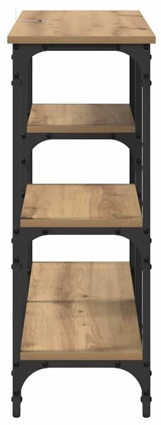 Konzolasztal polcokkal Artisan tölgy 80 x 29 x 75 cm Faanyag