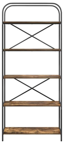 Könyvespolc Füstölt tölgy 80 x 30 x 183 cm Faanyag